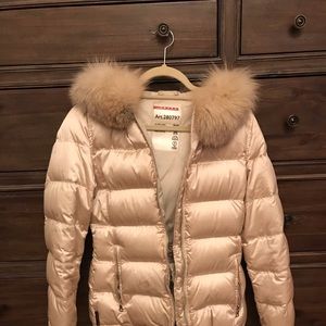 prada coat with fur hood